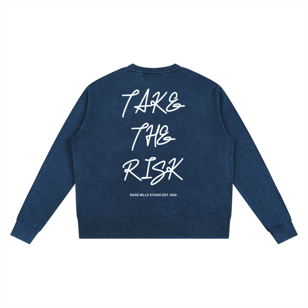 Mineral Wash Oversized Sweater - Take The Risk