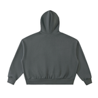 Fleeced Full-Zip Boxy Hoodie